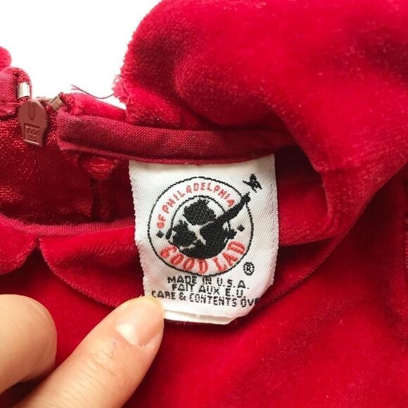 Vintage Good Lad of Philadelphia velvet dress 24m - Picture 4 of 7